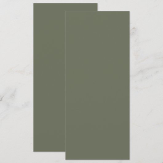 Minimalistische mosgroene Save The Date – Aanpasba (Voorkant / Achterkant)