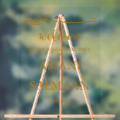 Minimalistische moslim islamitische bruiloft ingan acryl bord