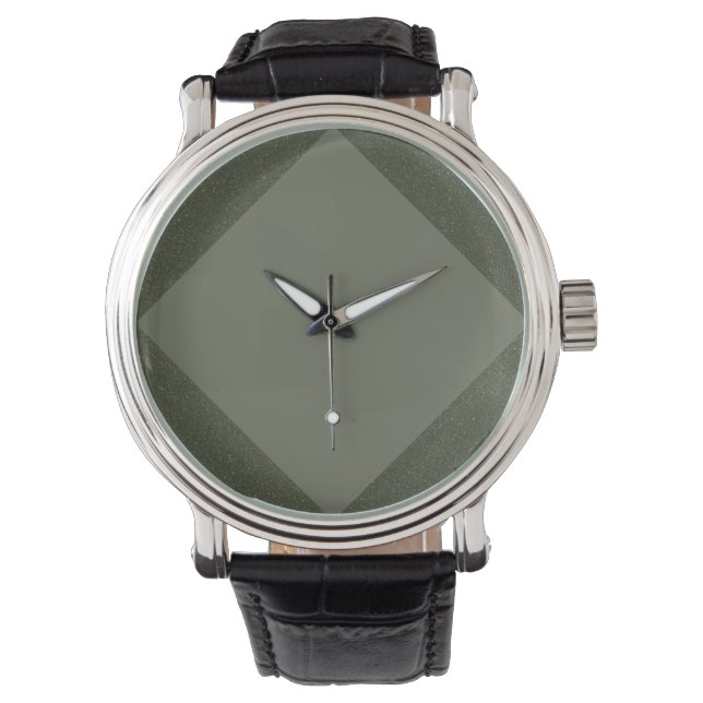 Minimalistische Moss Green Arrow eWatch Horloge (Voorkant)