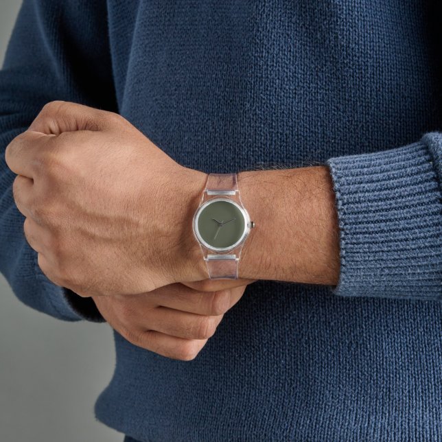  minimalistische Moss Green eWatch Horloge (Hand)