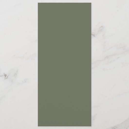 Minimalistische Moss Green Flat Menu () (Voorkant)