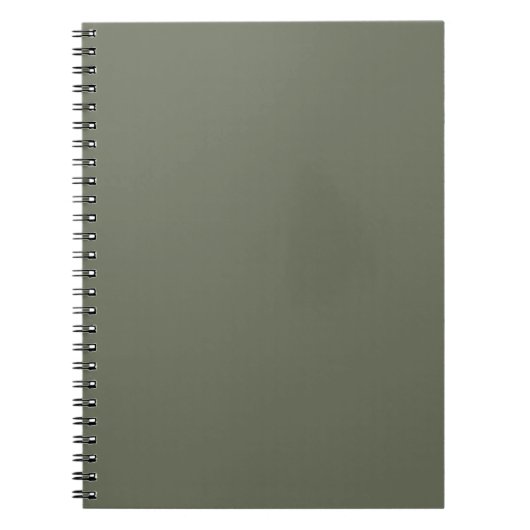 Minimalistische Moss Green Spiral Notitieboek (Voorkant)
