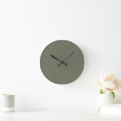 Minimalistische Moss Green Wall Clock – Ronde Klok (Huis)