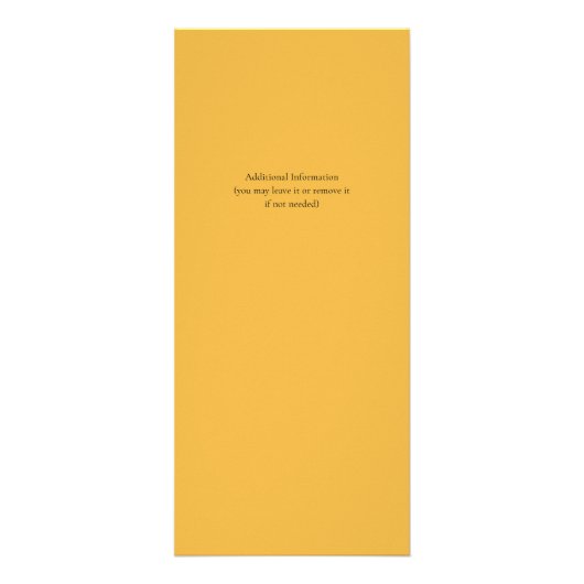 Minimalistische Mosterd Geel Prijs Lijst Rack Kaar Reclamekaart (Achterkant)