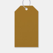Minimalistische Mosterd Gele Aangepaste Felicitati Cadeaulabel (Achterkant)