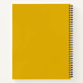 Minimalistische Mosterdgele Monogram Notitieboek (Achterkant)