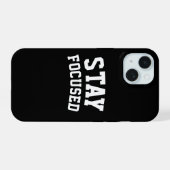 Minimalistische motivatie iPhone 15 case (Achterkant horizontaal)