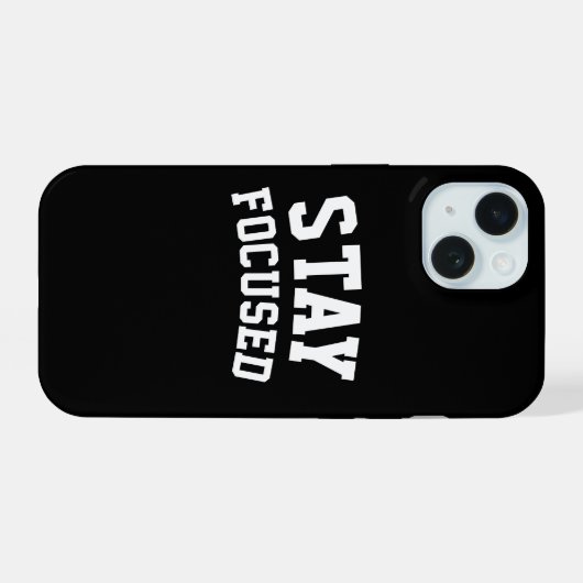 Minimalistische motivatie iPhone 15 case (Achterkant horizontaal)