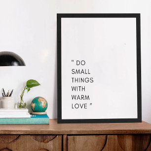 Minimalistische Motivatie Kleine Dingen & Liefde P Poster