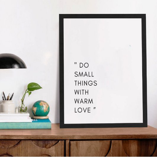 Minimalistische Motivatie Kleine Dingen & Liefde P Poster