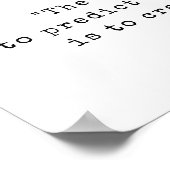 Minimalistische Motivatie schrijfmachineprijsopgav Poster (Hoek)