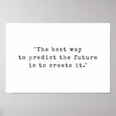 Minimalistische Motivatie schrijfmachineprijsopgav Poster (Voorkant)