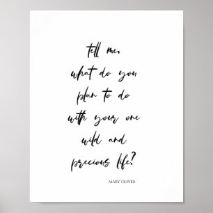 Minimalistische Motiverende Topografie Quote (Mat) Poster