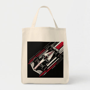 Minimalistische Motorsport Formule Race Auto Snelh Tote Bag