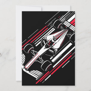 Minimalistische Motorsport Formule Raceauto Snelhe Feestdagenkaart