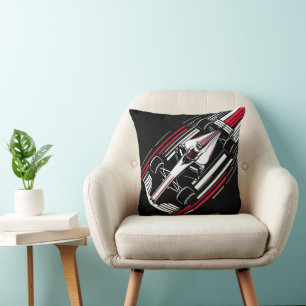 Minimalistische Motorsport Formule Raceauto Snelhe Kussen