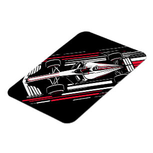 Minimalistische Motorsport Formule Raceauto Snelhe Magneet