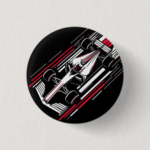 Minimalistische Motorsport Formule Raceauto Snelhe Ronde Button 3,2 Cm