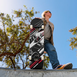 Minimalistische Motorsport Formule Rennauto Snelhe Persoonlijk Skateboard