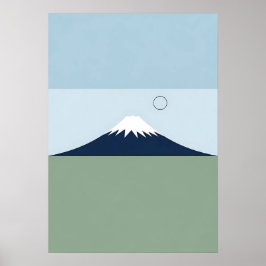 Minimalistische Mount Fuji Poster