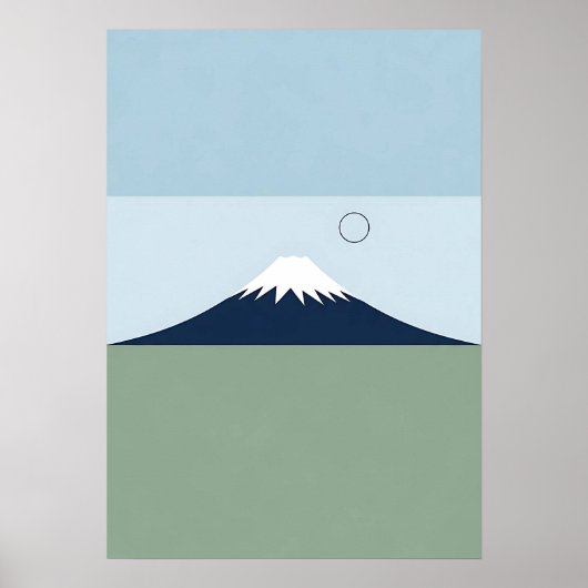 Minimalistische Mount Fuji Poster (Voorkant)
