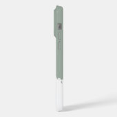 Minimalistische Mountain Bleke olijf iPhone Hoesje (Linkerkant)