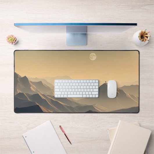 Minimalistische Mountain Desk Mat - Volle Maan Avo (Kantoor 1)
