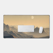 Minimalistische Mountain Desk Mat - Volle Maan Avo (Keyboard & Muis)