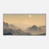 Minimalistische Mountain Desk Mat - Volle Maan Avo (Voorkant)