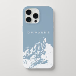 Minimalistische Mountain Icy Blue Phone Case iPhone 15 Pro Max Case