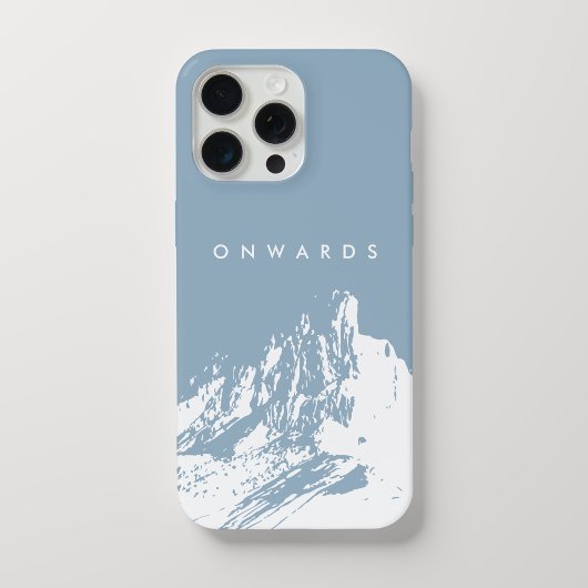 Minimalistische Mountain Icy Blue Phone Case iPhone Hoesje