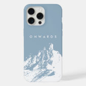 Minimalistische Mountain Icy Blue Phone Case iPhone Hoesje (Achterkant)