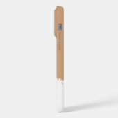 Minimalistische Mountain Soft Beige iPhone Hoesje (Linkerkant)