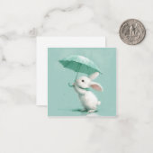 Minimalistische mousses: Laat regendruppels je kon Notitiekaartje (Voorkant / Achterkant in situ)