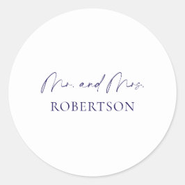 Minimalistische Mr. & Mrs. Sticker – Witte Achterg
