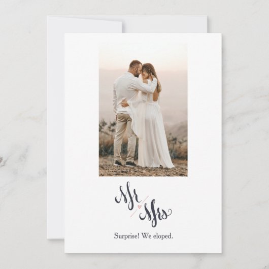 Minimalistische Mr & Mrs. We hebben de koninklijke Kaart (Voorkant)