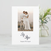 Minimalistische Mr & Mrs. We hebben de koninklijke Kaart (Staand voorkant)