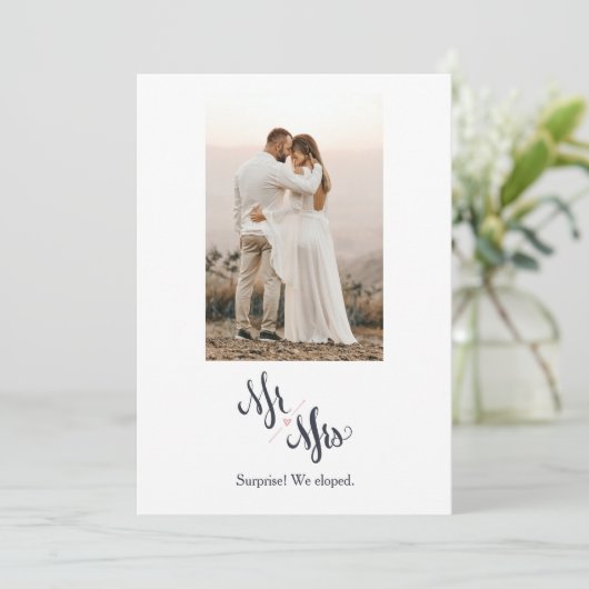 Minimalistische Mr & Mrs. We hebben de koninklijke Kaart (Staand voorkant)