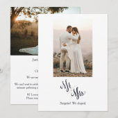 Minimalistische Mr & Mrs. We hebben de koninklijke Kaart (Voorkant / Achterkant)