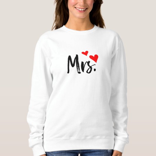 Minimalistische Mrs-shirt – Door liefde geïnspiree Trui (Voorkant)
