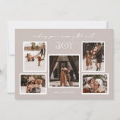 Minimalistische multi-foto-collage kerstkaart (Voorkant)