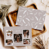 Minimalistische multi-foto-collage kerstkaart