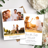 Minimalistische Multi Photo Bruiloft Save The Date