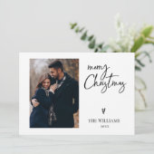 Minimalistische Multi Photo Elegant Vrolijk Kerstf (Staand voorkant)