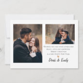 Minimalistische Multi Photo Elegant Vrolijk Kerstf (Achterkant)