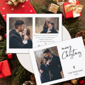 Minimalistische Multi Photo Elegant Vrolijk Kerstf