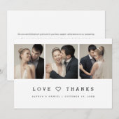 Minimalistische Multi-Photo Wedding liefde en beda Save The Date (Voorkant / Achterkant)