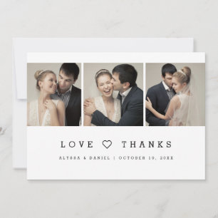 Minimalistische Multi-Photo Wedding liefde en beda Save The Date