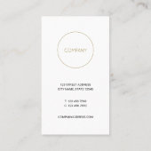  minimalistische munt visitekaartje (Achterkant)