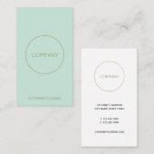  minimalistische munt visitekaartje (Voorkant / Achterkant)